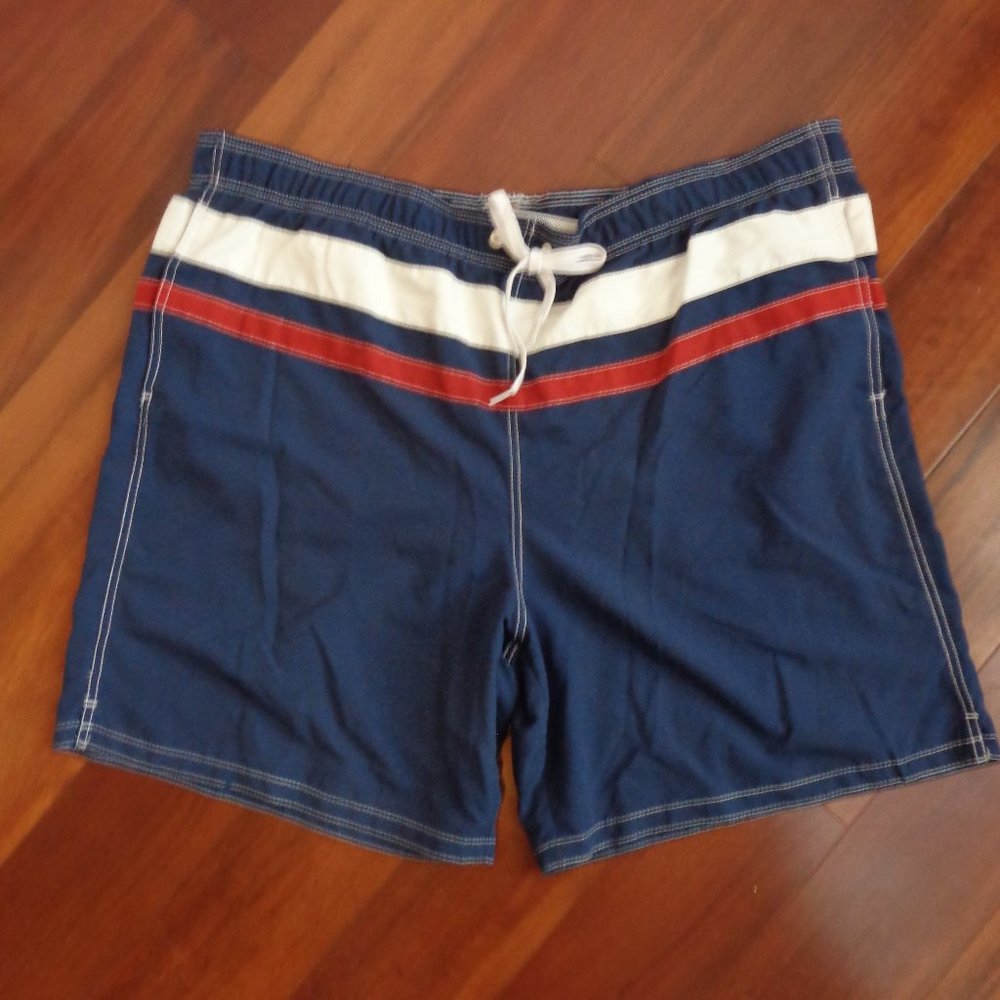 NEW Merona Men's Swim Trunks, NAVY XXL